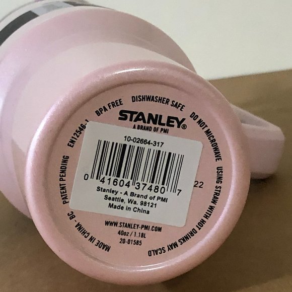 NWT Stanley Adventure 40oz Stainless SteelQuencher Tumbler - Petal Parfait Pearl - Picture 5 of 5